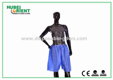 Blue Dust-Proof Disposable PP Short Pants For Sauna or Hospital use