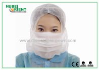 Nonwoven Hood Disposable Head Cap with 3ply Face Mask for Cleanroom and Food Industry