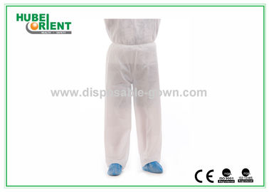 White Soft Nonwoven Polypropylene Disposable Trousers Non Toxic