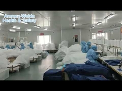 Combinação descartável listrada azul Type5/6 SMS/MP anti bacteriana com capa