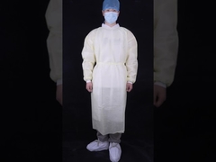 Vestido médico descartável de isolamento SMS de nível 2 à prova d'água selado por calor ultrassônico