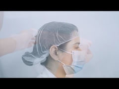 Tampão descartável médico preto/branco da cabeça/redes de cabelo descartáveis/tampão material de nylon