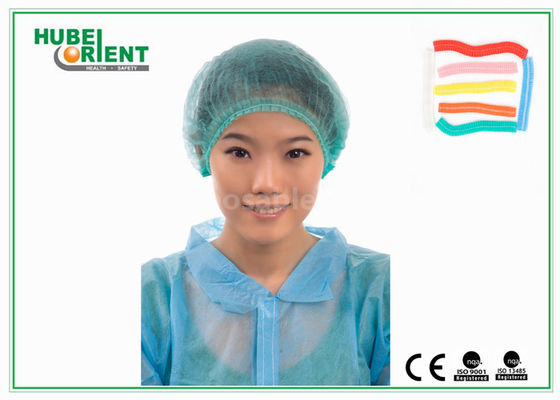 25g/m2 Disposable Non Woven Cap With Latex Free Double Elastic